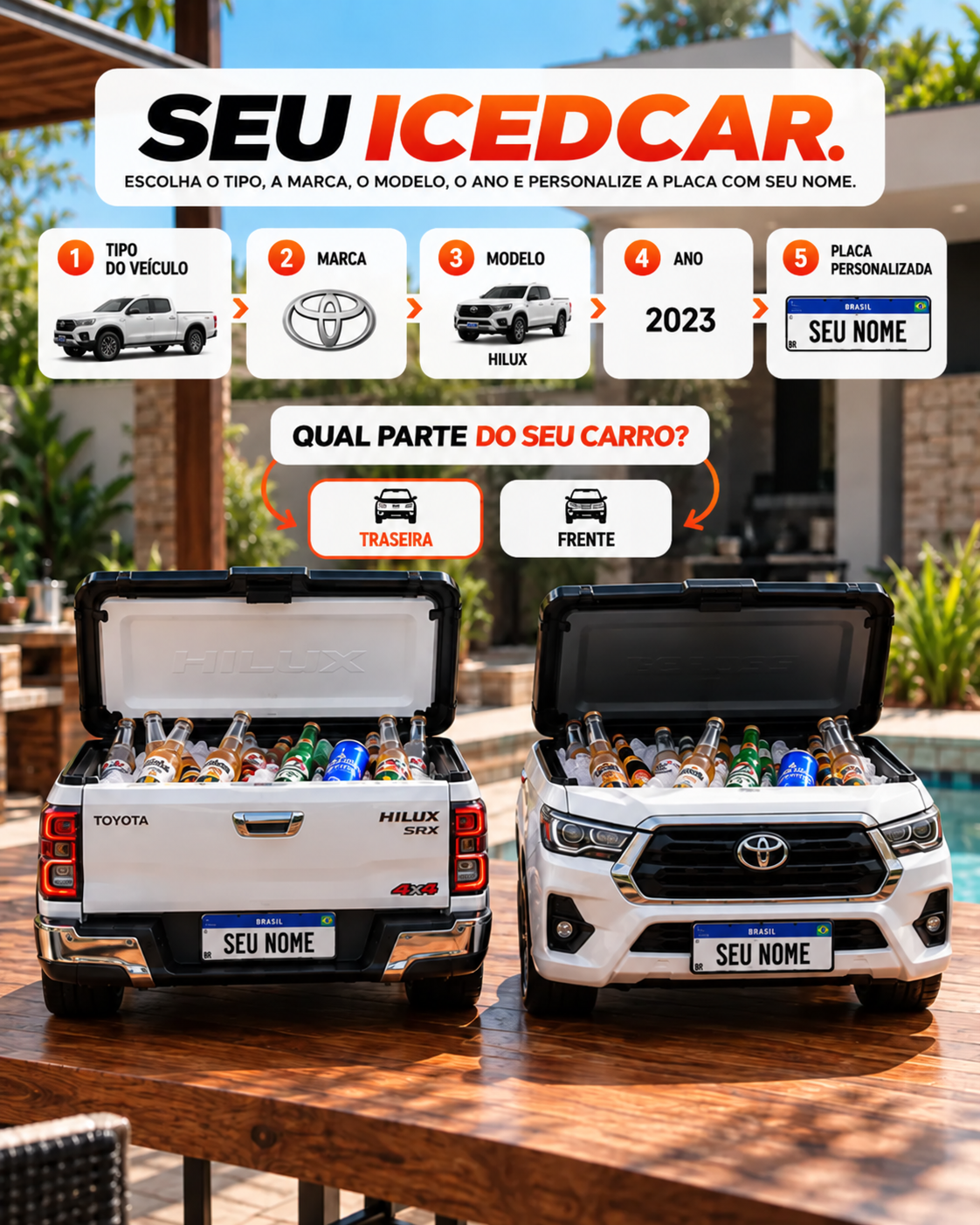 Mini Cooler IcedCar – Cooler dos Apaixonados por Carros & Churrasco